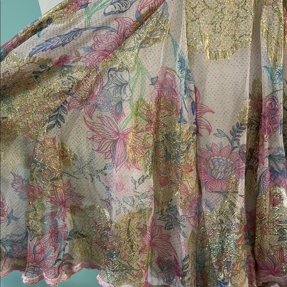 Hemant & Nandina Vintage Floral Puff Sleeve Dress size medium worn once - Picture 3 of 4